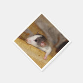 Serviette En Papier Cute rat (Coin)