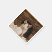 Serviette En Papier Cute rat (Coin)
