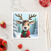 Serviette En Papier Cute Reindeer (En situation)