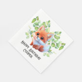 Serviette En Papier Cute renard dessin bois animaux forêt amis de la f (Coin)