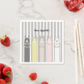 Serviette En Papier Cute Retro Coloré Llamas Papier personnalisé (En situation)