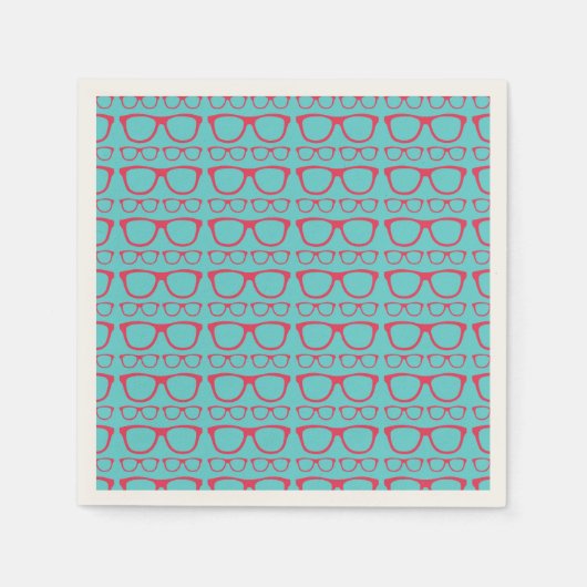 Serviette En Papier Cute Retro Eyeglass Hipster (Devant)