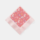 Serviette En Papier Cute rose douce licorne arc-en-ciel Motif (Coin)