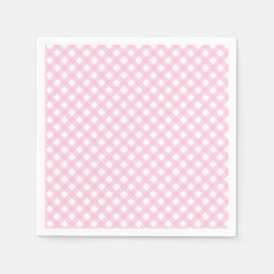 Serviette En Papier Cute rose En vichy Motif