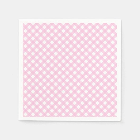 Serviette En Papier Cute rose En vichy Motif (Devant)