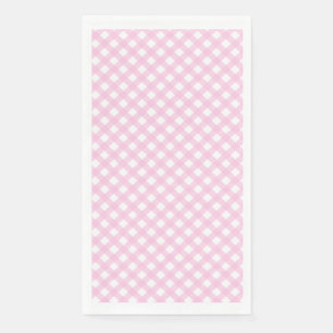 Serviette En Papier Cute rose En vichy Motif