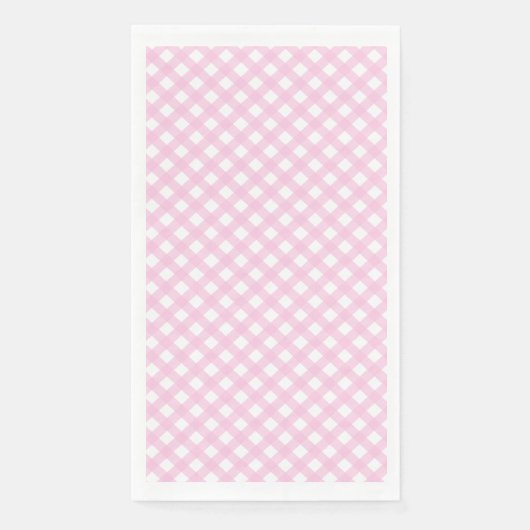 Serviette En Papier Cute rose En vichy Motif (Devant)
