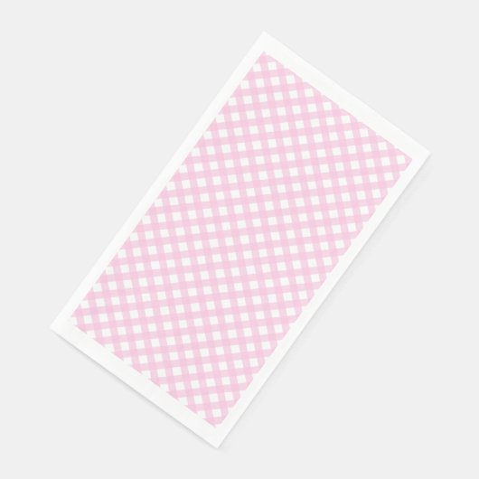 Serviette En Papier Cute rose En vichy Motif (Coin)