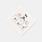 Serviette En Papier Cute rose Ghost Boos Halloween (Coin)