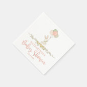 Serviette En Papier Cute rose Rustique Baby shower de lapin Floral (Coin)