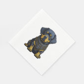 Serviette En Papier Cute Rottweiler en armure (Coin)