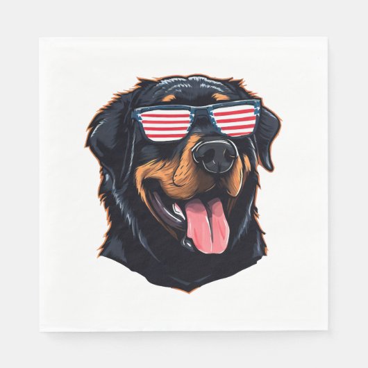 Serviette En Papier Cute Rottweiler Puppy (Devant)