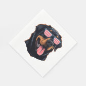 Serviette En Papier Cute Rottweiler Puppy (Coin)