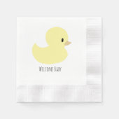 Serviette En Papier Cute Rubber Duck Personalized Baby Shower Custom (Devant)