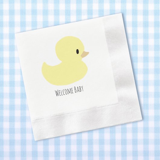 Serviette En Papier Cute Rubber Duck Personalized Baby Shower Custom
