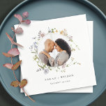 Serviette En Papier Cute Rustic Meadow Floral Wreath Mariage photo<br><div class="desc">Si vous avez besoin d'une personnalisation supplémentaire,  n'hésitez pas à m'envoyer un message sur yellowfebstudio@gmail.com .</div>