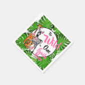 Serviette En Papier Cute Safari animaux 1er anniversaire | jungle Anim (Coin)
