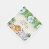 Serviette En Papier Cute Safari Jungle Animaux Baby shower Garçon (Coin)