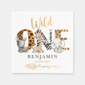 Serviette En Papier Cute Safari Wild Un Anniversaire serviettes (Devant)