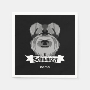 Serviette En Papier Cute Schnauzer