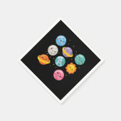 Serviette En Papier Cute Seven Planets Sun Solar System Galaxy Outer S (Coin)