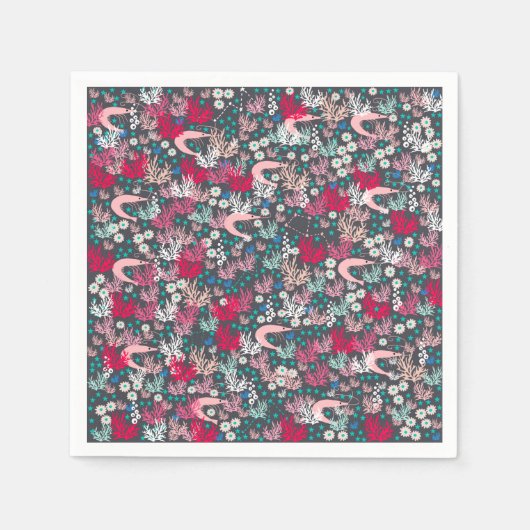 Serviette En Papier Cute Shrimp Paper Napkins (Devant)