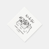 Serviette En Papier Cute Simple 3 chien animal de compagnie Cat Récept (Coin)