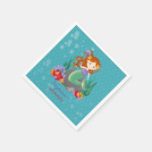 Serviette En Papier Cute sirène (Coin)