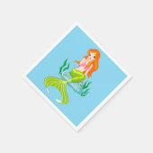 Serviette En Papier Cute Sirène Redhead Thunder_Cove (Coin)