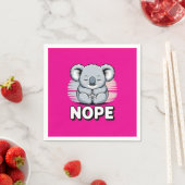 Serviette En Papier Cute Sleeping Koala “Nope” Funny Cartoon (En situation)