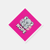 Serviette En Papier Cute Sleeping Koala “Nope” Funny Cartoon (Coin)