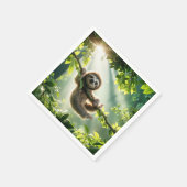 Serviette En Papier Cute Sloth In Sunbeams (Coin)