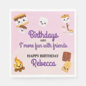 Serviette En Papier Cute S'mores Campout Anniversaire (Devant)