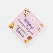 Serviette En Papier Cute S'mores Campout Anniversaire (Coin)