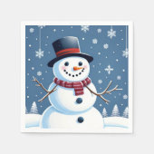 Serviette En Papier Cute Snowman (Devant)