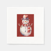 Serviette En Papier Cute Snowman (Devant)