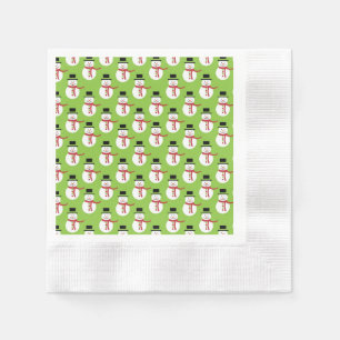 Serviette En Papier Cute Snowman avec Scarf Motif de vacances