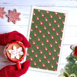Serviette En Papier Cute Snowman Christmas Stocking Pattern<br><div class="desc">This Christmas holiday napkin design features a tiled photograph of a red and green stocking with an adorable snowman dressed in a seasonal plaid scarf and hat set over a green background. Click customize to add text in a typeface style, color and size you prefer. The design is also available...</div>