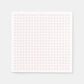 Serviette En Papier Cute Soft Pastel Coeurs Rose Motif (Devant)