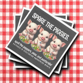 Serviette En Papier Cute Spare Piggies Manger Salades