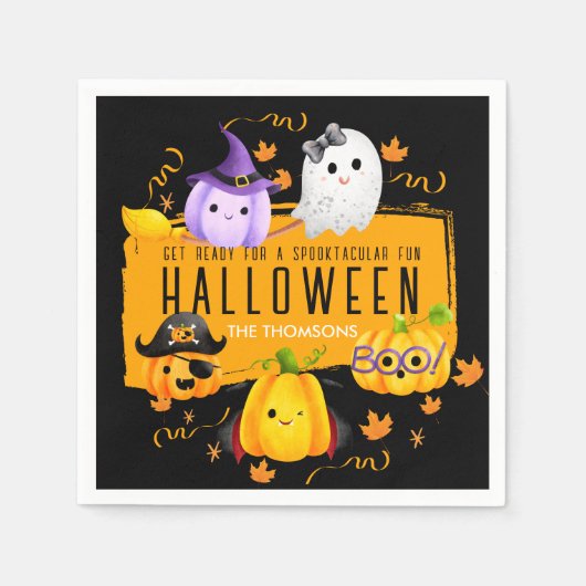 Serviette En Papier Cute Spooktacular Amusant Halloween Nuit (Devant)