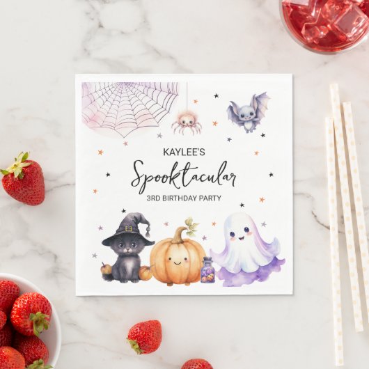 Serviette En Papier Cute Spooktacular Anniversaire (En situation)