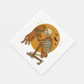 Serviette En Papier Cute Squelette Accrocher Chat Gothique Halloween D (Coin)