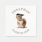 Serviette En Papier Cute Squirrel Kindergarten Graduation (Devant)