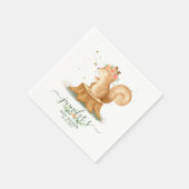 Serviette En Papier Cute Squirrel wildlife baby newborn (Coin)