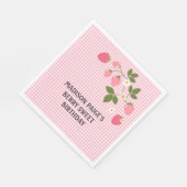 Serviette En Papier Cute Strawberry Pink Girls Birthday Paper Plate (Coin)