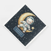 Serviette En Papier Cute Teddy Astronaut garçon fête d'anniversaire se (Coin)