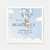 Serviette En Papier Cute Teddy bear Baby shower boy Party (Devant)