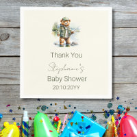 Cute Teddy Bear Pêcheur Reel Baby shower excité