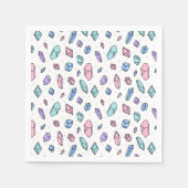 Serviette En Papier Cute tendance Pastel Gemstones Gems Crystal Motif (Devant)